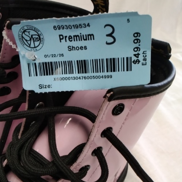 Dr. Martens Glossy Pink and Black Boots - Picture 10 of 10